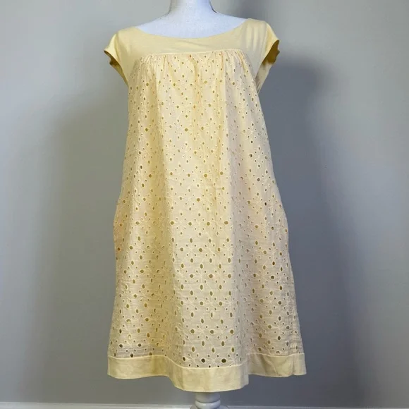 NWT Anthropologie Matty M Eyelet Embroidered Overlay Sleeveless Shift Dress - Picture 1 of 10